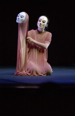 Hua Hua Zhang, a UConn puppetry graduate, performs in "Butterfly Dreams" a puppetry performance at von der Mehden recital hall.
